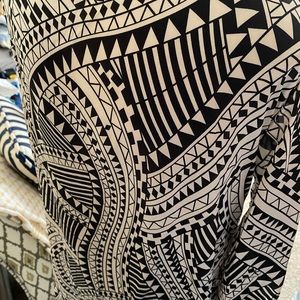 Bohemian black and beige dress